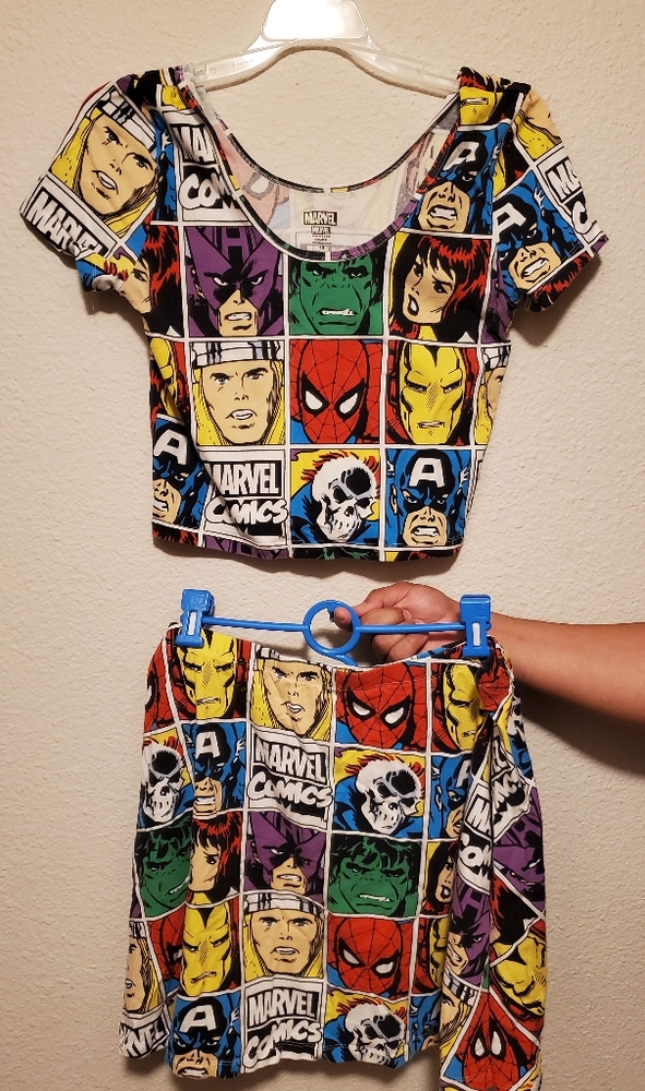 Marvel crop top set